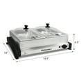 thumbnail image 2 of Elite Gourmet 2 x 2.5 Qt. Stainless Steel Electric Buffet Server EWM-6122, 2 of 7