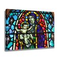 thumbnail image 2 of Mary with Child Jesus, stained glass window in Hallgrímskirkja, Reykjavik, Iceland Canvas Poster Bedroom Decor Sports Landscape Office Room Decor Gift,Frame-style,24x36inch(60x90cm), 2 of 8