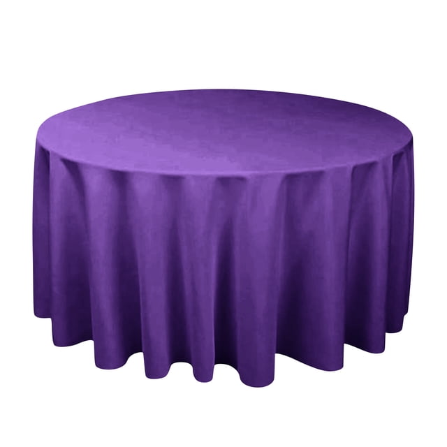 Round Tablecloth 55 Inch Round, Stain and Wrinkle Resistant Fitable Table Cloth Reusable and Washable Polyester Fabric Table Covers for Party, Wedding and Banquet Decoration