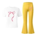 thumbnail image 5 of G`irls Clothes 2 Piece Cute Butterfly T-shirt & Flared Pants/Cargo Pants Spring Outfits for Teen G`irls 5-14Y, 5 of 5
