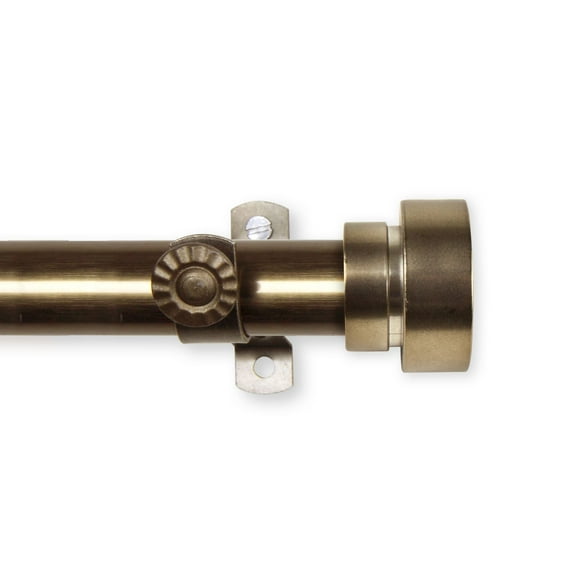 Contemporary Home Living 53.5" Gold Thornhill Contemporary Single Window Curtain Rod