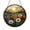 Stained Glass 5.9 Inch, variant on Vibrant Floral Sunset Stained Glass Circular Panel, Cheerful Window Decor for Living Spaces