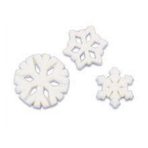 SnowFlakes Edible Sugar Cupcake & Cake Decoration Topper-Pack of 16