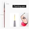 Chunleiiii Rose Gold Nail Art Line Painting Brushes Metal Handle Thin Liner Drawing Pen Nail
