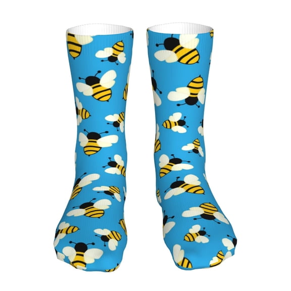 Uemuo Flying Bees for 16in Socks, Cotton Socks Sports Socks Knee High Socks Comfortable Socks For Men, Women