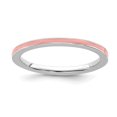thumbnail image 1 of 925 Sterling Silver Pink 1.5mm Stackable Ring Ed, 1 of 8