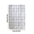 thumbnail image 3 of CxhicLuv Waterproof Shower Curtain with Hooks, Durable PVC Bathroom Curtain, 2.4x2m Shower Partition Curtain, Elegant White Design for Bathroom, Easy Installation with Hooks for Shower Use, 3 of 6
