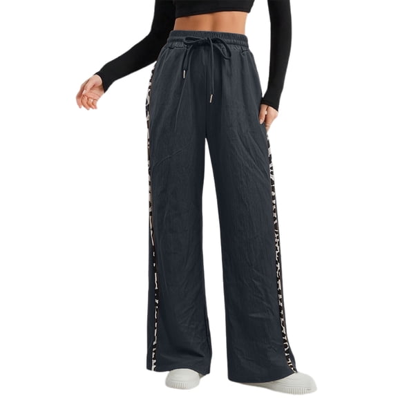 DHFJKG Womens Sweatpants Drawstring Waist Wide Leg Jogger Pants With Animal Print Design Comfortable Relaxed Fit Athletic Sweat Pants With Pockets Leisure Trousers