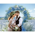 thumbnail image 2 of Wedding Arch Flower Backdrop Blue and White Flower Arch Seaside Wedding Outdoor Decorations Bridal Shower Photography Background Birthday Wedding Party Decor Banner, 2 of 4