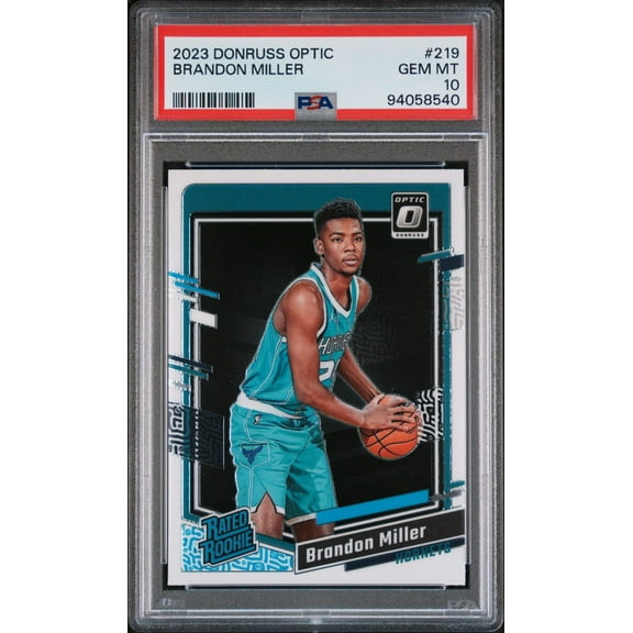 Graded 2023 Panini Donruss Optic Brandon Miller #219 Rookie RC Basketball Card PSA 10 Gem Mint