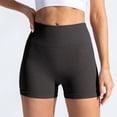thumbnail image 2 of Women's High Waist Workout Yoga Gym Seamless Cycling Shorts, Nylon Spandex, 4 Way Stretch, Breathable, Suitable for Sports, Multiple Sizes, Color Differs by Monitor, 2 of 5