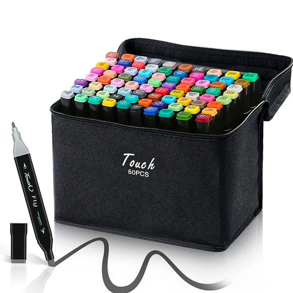 Marcadores Doble Punta Shendy Vendy Plumones Punta Pincel Touch 60 Colors