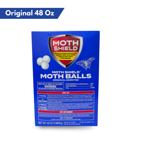 Moth Shield Original Scented Moth Balls, 48oz, for Moth Protection