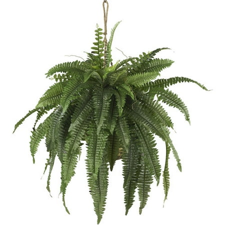 Nearly Natural Large Boston Fern Hanging Basket