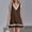 *Brown, variant on ClodeEU Women's V Neck Sleeveless Tank Mini Dress with Ruff Hem ,Casual Summer Fashion Sundress Red,Womens Plus L