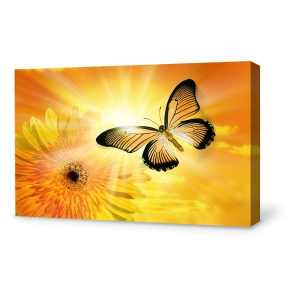 Wall26-Canvas Wall Art-Beautiful Butterfly-Giclee Painting Wall Art for Bedroom Living Room Home Decoration - 12x18 inches