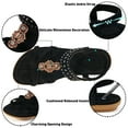 thumbnail image 4 of Ecetana Women Sandals Flats Sandals for Women Comfortable Elastic Ankle Strap Beach Shoes, 4 of 8