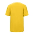 thumbnail image 4 of REDARER Boys Short Sleeve T-Shirt Crew Neck Casual Top Comfortable Summer Tee For Kids Everyday Basic Wear,Color:Yellow,Size:5-6 Years, 4 of 7