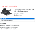 thumbnail image 2 of Leak Detection Pump - Compatible with 2005 - 2006 Dodge Magnum, 2 of 2