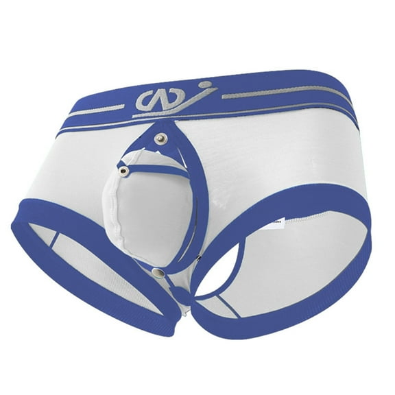 khonts,Men's Underwear Comfortable Breathable Briefs Detachable Pouch Lightweight Soft Fabric for Daily Wear White XL