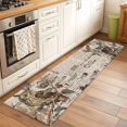 thumbnail image 2 of Hallway Runner Rug 2'x6', Country Owl Long Non-slip Runner Rugs, Rustic Sping Floral Botanical Postmark Washable Outdoor Indoor Throw Floor Carpet Mat for Living Room/Bedroom/Kitchen/Office/Laundry, 2 of 9