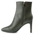 thumbnail image 2 of Journee Womens Sarla Inside Zip Block Heel Booties, 2 of 8