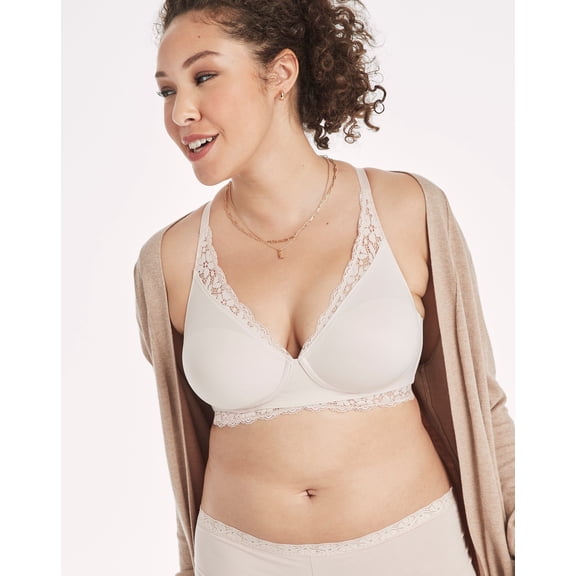 Maidenform Pure Comfort Convertible Wireless Bralette Sandshell 34D Women's