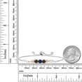 thumbnail image 3 of 925 Sterling Silver and 10K Yellow Gold Blue Sapphire Brown Smoky Quartz and White Lab Grown Diamond Tennis Bracelet for Women (1.62 Cttw, Gemstone September Birthstone, Fully Adjustable up to 9 inch), 3 of 4