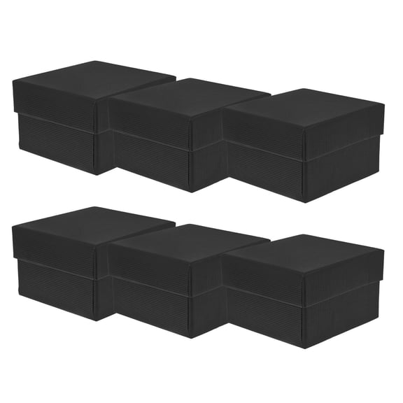 LITINKIMI Luxury Watch Box Black Cardboard and Foam Versatile Design for Travel 6Sets