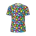 thumbnail image 5 of Wukai Colorful Easter Eggs1 Print Men's Short-Sleeved Mesh T-Shirt,Quick-Dry Short Sleeve Workout T-Shirt-X-Large, 5 of 8