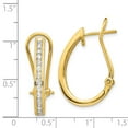 thumbnail image 2 of 14k Gold Diamond Omega Back Hoop Earrings EM5445, 2 of 2
