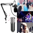 thumbnail image 2 of BM800 Dynamic Condenser Microphone Sound Studio Audio Recording Mic with Shock Mount for Broadcasting KTV Singing, 2 of 7