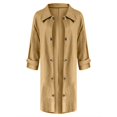 thumbnail image 5 of Niaviben Women's Wool Pea Coat Warm Coats for Women Long Peacoat Women's Jackets Winter Coat Women's Jacket Women Jackets Yellow S, 5 of 6