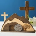 thumbnail image 2 of Easter Tomb Decor Decorative 3D Visual Effect Attractive Desktop Indoor Easter Sign Gift Wooden Ornament, 2 of 5