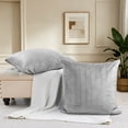thumbnail image 7 of Home Soft Things Pleated Velvet 2 Piece Throw Pillow Cover Set - Silver - 26" x 26", 7 of 7