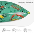 thumbnail image 5 of Bingfone Funny Animals in Jungle Linen Throw Pillow Covers Cushion Case Pocket Button Vintage Farmhouse Pillowcase for Sofa Couch Bed (without pillow core) 18"x18", 5 of 9