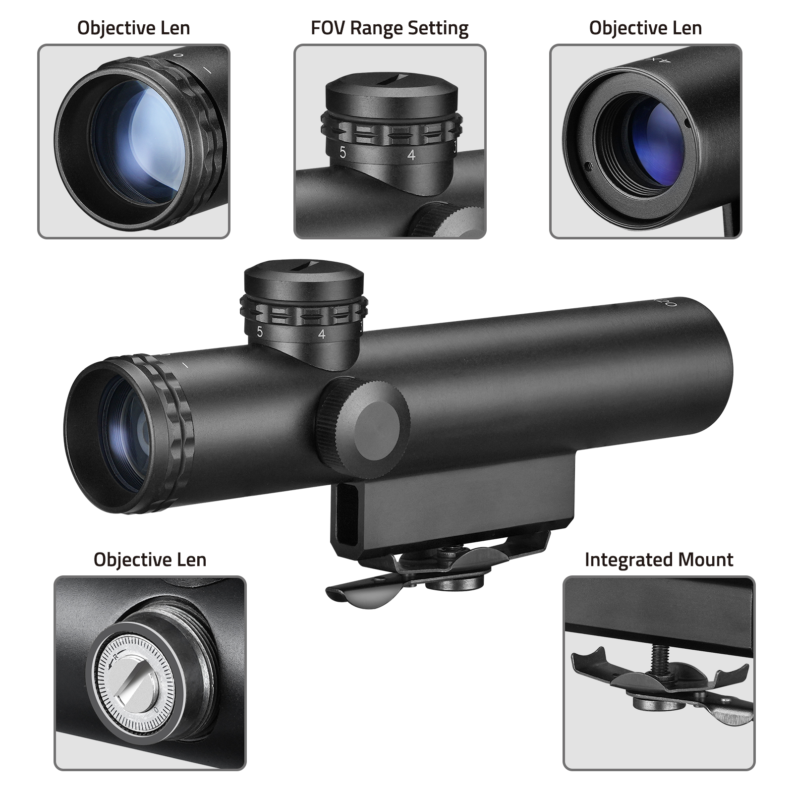 4X20 AO Scope for Hunting Rifles Scope Outdoor