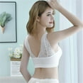 thumbnail image 3 of CALAFEBILA Bras for Women Everyday White No Underwire Comfortable Removable Pads Beauty Back Full Cup Lace Sleeping Bralette Vest,, 3 of 5