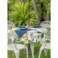 thumbnail image 4 of Outdoor Tablecloth with Umbrella Hole Zipper Lemon Eucalyptus Round Tablecloth 60" Waterproof Outside Table Cloth Farm Country Leaf Plant Floral Fruit Patio Table Cover Tablecloths for Picnic Party, 4 of 8