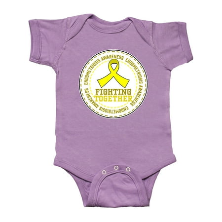 

Inktastic Fighting Together- Endometriosis Awareness yellow ribbon Gift Baby Boy or Baby Girl Bodysuit