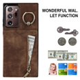 thumbnail image 2 of Dteck for Samsung Galaxy Note20 Ultra Case with Card Holder, RFID Blocking PU Leather Galaxy Note20 Ultra Wallet Case with Ring Kickstand, Magnetic Back Flip Case Note20 Ultra 5G Slim Cover,Brown, 2 of 8