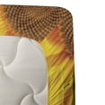thumbnail image 3 of Ambesonne Sunflower Fitted & Top Sheet Set with Sham, Flower Frame Circle, Brown Orange, 3 of 4