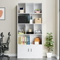thumbnail image 2 of Cozy Castle 4-Tier Open Shelf Bookcase, 69.7" Tall Bookshelf for Living Room, and Office, White, 2 of 8