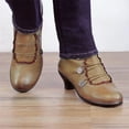 thumbnail image 2 of Kcodviy Bottes en Cuir pour Femmes Bout Rond Talon Bas Bottes pour Femmes Bout Rétro Lacet Bottes Rondes pour Femmes Largeur Grand Boucle Bottines Courtes Bottes Basses pour Femmes Talon Bas Bout Ouvert Bottes à Talon, 2 of 4