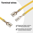 thumbnail image 3 of Paquete de 20 Terminales de Crimpado de Espiga Femenina con Manga Aislante 2.8mm & 4.8mm, Kit de Conectores Rápidos de Espiga Femenina con Cables de 20cm, Cubierta Retardante de Llama, Amarillo, 3 of 5