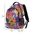 thumbnail image 2 of FORMRS Kids School Backpack Elementary Student Unisex Travel Bookbag with Reflective Stripes, Colorful Painted Flowers Pattern, 2 of 7
