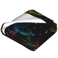 thumbnail image 2 of Bixox Fleece Blanket Butterfly Pattern Super Soft Double-Sided Microfiber Flannel Blanket for Sofa, Bed, Couch,Suitable for All Seasons - 50"x40", 2 of 5