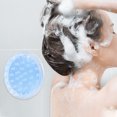 thumbnail image 2 of Unique Bargains 1 Pc Handle Hair Shampoo Brush for Head Massage 3.46"x3.03"x2.76" Clear Blue, 2 of 6