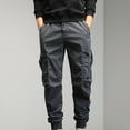 thumbnail image 3 of Aofany Men's Overalls Pants Casual Lace-up Multi-pocket Cargo Pants Outdoor Hiking Sweatpants, 3 of 9