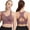 Purple, variant on Munlar Zip-Front Sports Bras for Women Wireless High Impact Support Plus Size Strappy Sports Bra Bounce Control Navy Padded Sports Bras XXL